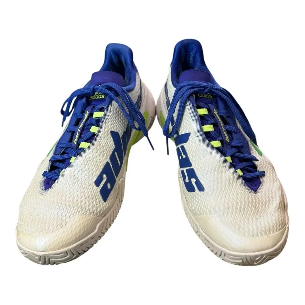 Adidas Men’s Barricade White Sonic Ink Tennis Shoes Sneakers 7